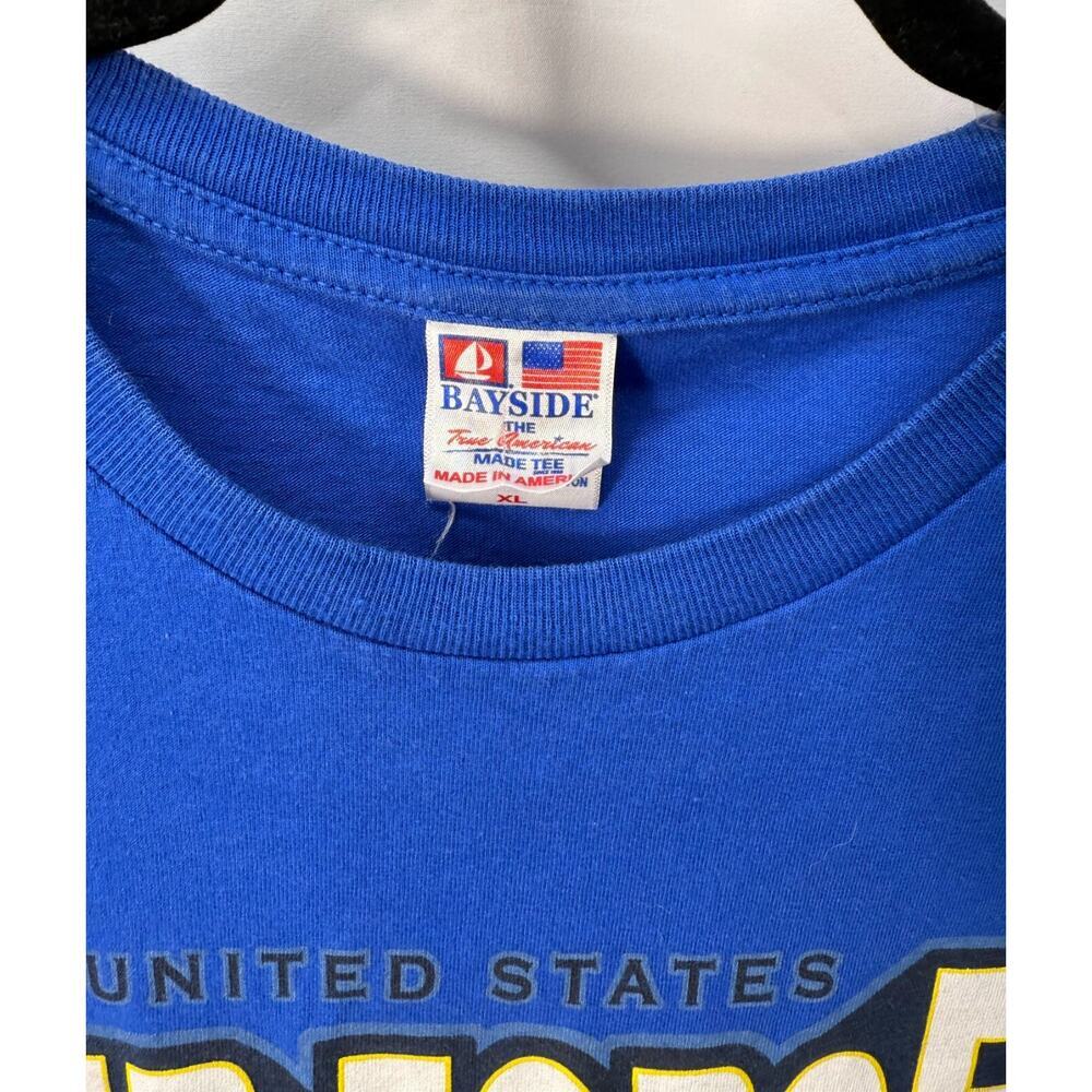 Vintage United States Air Force XL T-shirt Blue Made in the USA Bayside - Picture 6 of 6